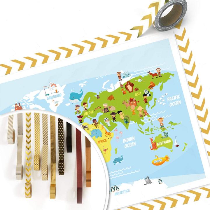 Image du produit Trenddeko Carte du monde amusante pour enfants (60 x 50 cm)