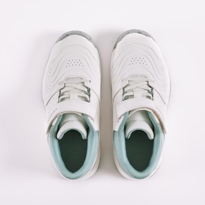 Actual product image Kuikma Kinder Tennisschuhe mit Klettverschluss - TS Strong Kd weiss (33)