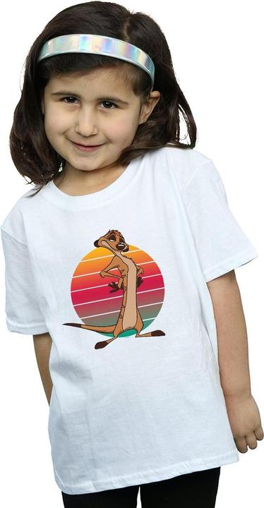 Actual product image Disney Girls The Lion King Timon Sunset Cotton T-Shirt (116)