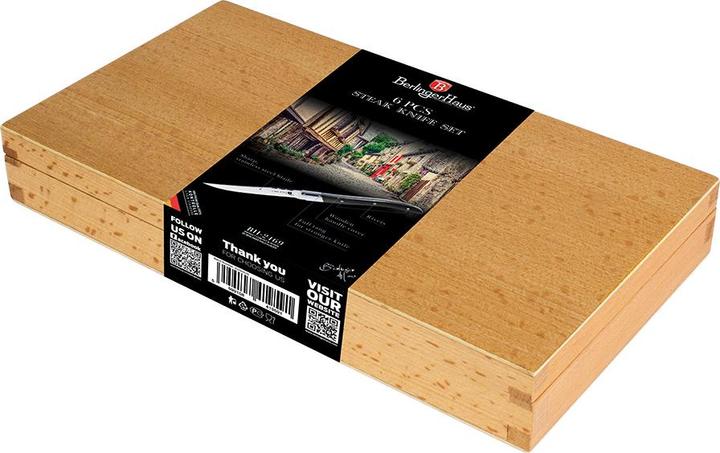 Produktbild BerlingerHaus 6 pcs steak knife with black wood handle (BH/2469) (6 Stück, Messer)