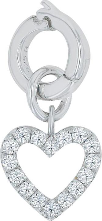 Produktbild Amor Charms für Damen, 925 Sterling Silber, Zirkonia synth. | Herz (Silber 925)