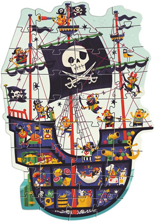 Productafbeelding Djeco Reuzenpuzzel Het piratenschip (36 onderdelen)