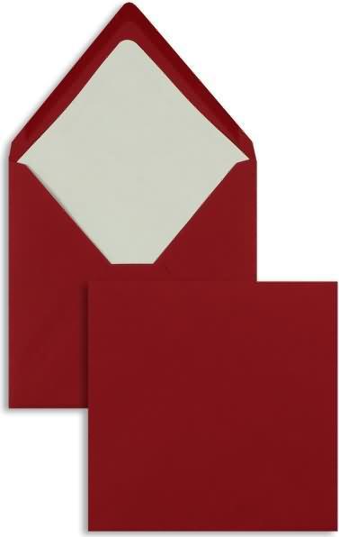 Produktbild Blanke Briefumschläge 164x164mm 100g/qm gummiert VE=100 Stück rot (100 x)