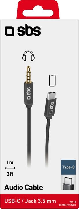 Actual product image SBS USB-C – 3,5 mm Klinke (1 m, 3.5mm jack (AUX))