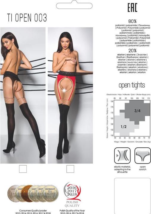 Produktbild Passion Strumpfhose ouvert "Thiophene 003" (20/40DEN) (XL)