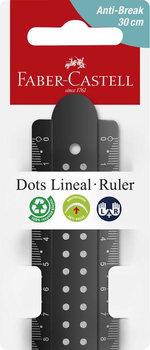 Actual product image Faber-Castell Ruler Dots 30.0 cm, black (300 mm)