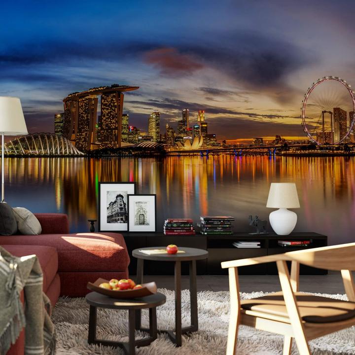 Actual product image Trenddeko Xie - Lights in Singapore (576 x 260 cm)
