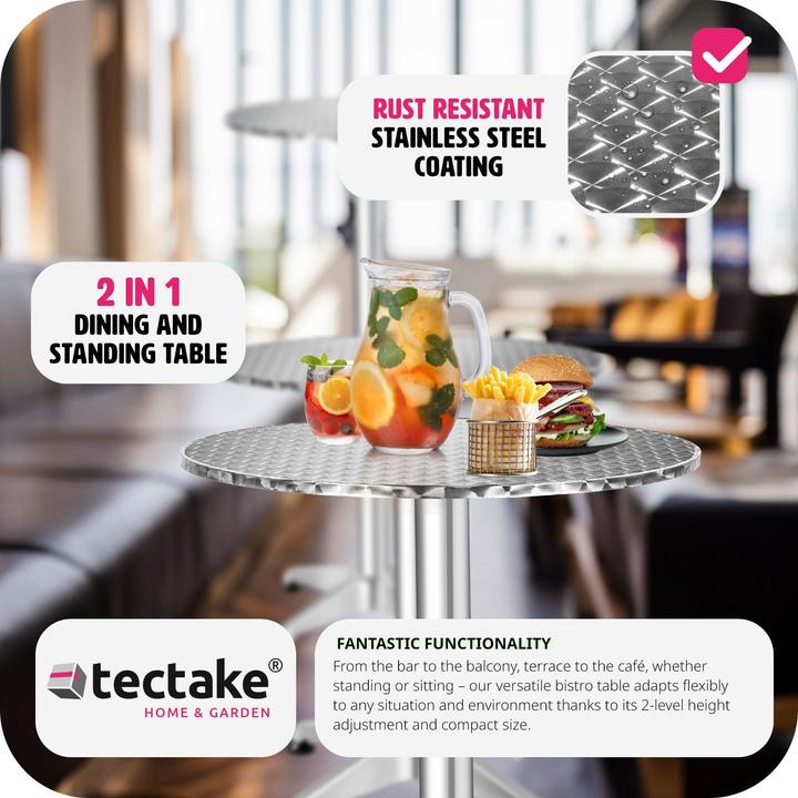 Produktbild tectake Bistrotisch (Ø 60 x 110 cm)