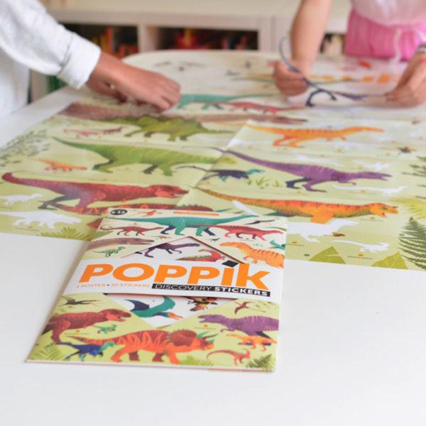 Image du produit Poppik Autocollants Poster éducatif Dinosaure