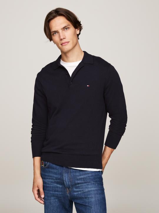 Tommy Hilfiger Trui met kasjmier - Heren - Donkerblauw - Maat S (S)