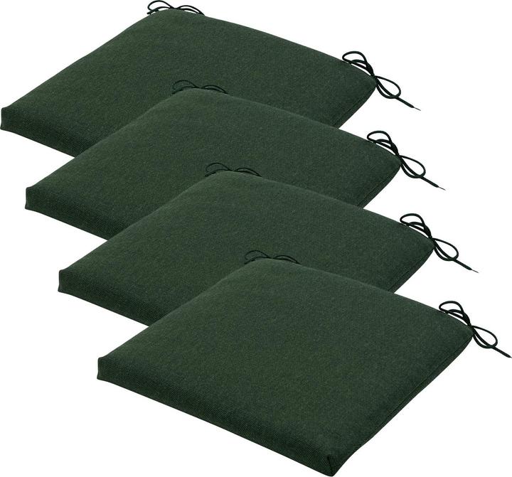 Natura Punto Stuhlkissen Outdoor mit Bändchen, 4er Set (40 x 40 cm)