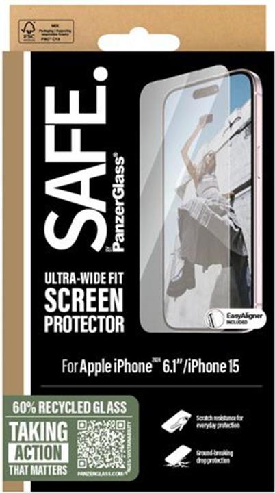 Image du produit PanzerGlass SAFE. (1 pièce(s), Apple iPhone 16, Apple iPhone 15)