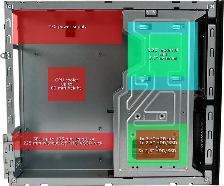Produktbild LC-Power Geh?use Micro-ATX 1406MB-400TFX bl. USB3.2,mit Netzteil LC400TFX,black (mATX, Mini-ITX)