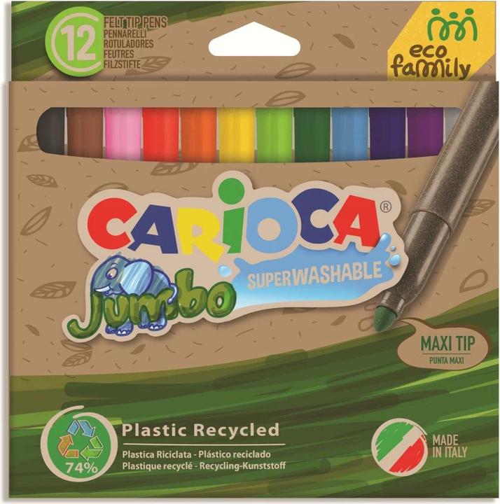 Actual product image Carioca Fiber pen Eco E-12 Maxi 12 pieces, Multicolor (Multicoloured, 12 x)