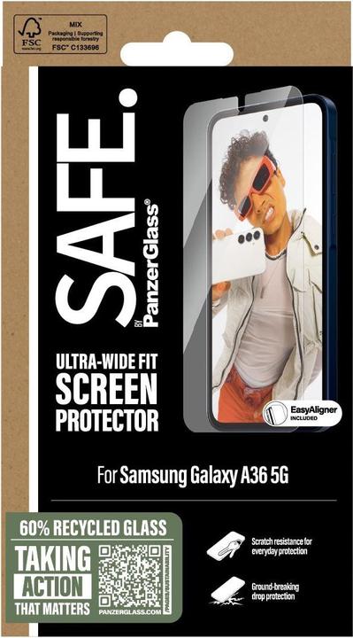 Actual product image PanzerGlass Safe By Screen (1 Piece, Samsung Galaxy A36)