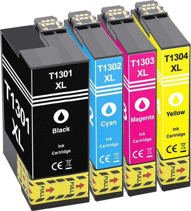 Produktbild Plutoos Epson T1301 T1302 T1303 T1304 Patrone kompatibel, 4er Farbset