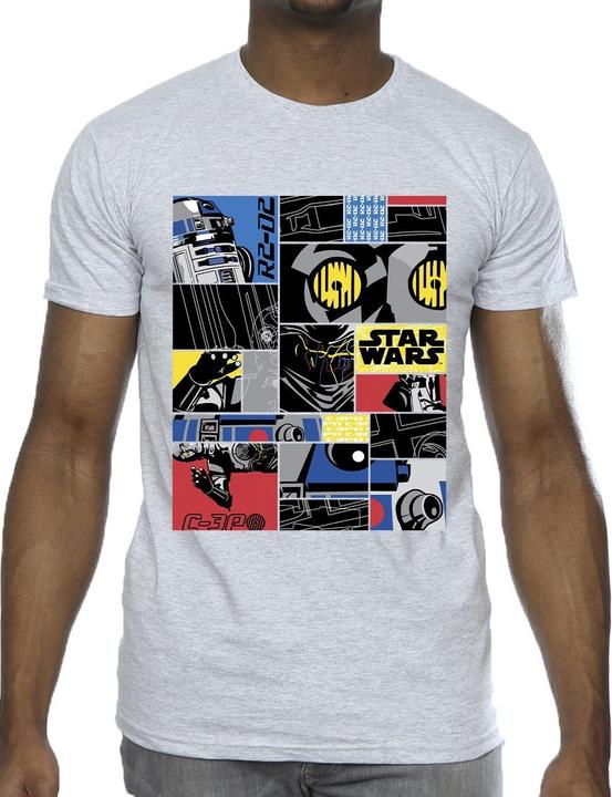 Actual product image Star Wars Mens Droid Montage T-Shirt (S)