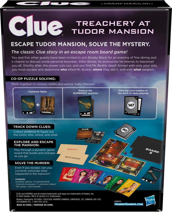 Produktbild Hasbro Gaming Cluedo Escape Betrayal im Brettspiel Slot Swaenesteyn (Englisch, Niederländisch)