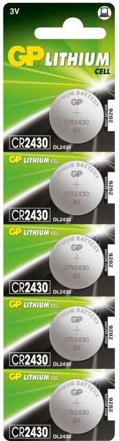 Actual product image GP Batteries Lithium Cell (5 pcs., CR2430, 300 mAh)