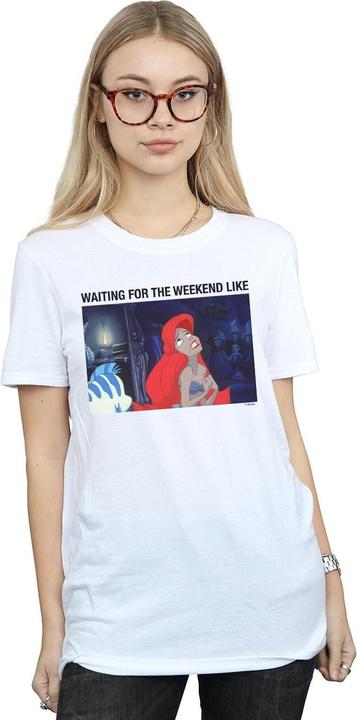 Immagine prodotto Disney The Little Mermaid Waiting For The Weekend Maglietta Ampia Donna (L)