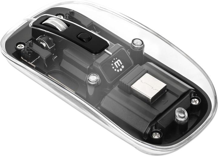 Actual product image Manhattan MH Transparent 4D mouse, Black (Wireless)