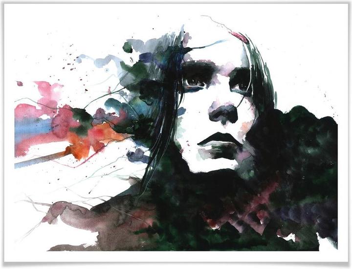 Image du produit Trenddeko Aquarelle Face 01 (80 x 60 cm)