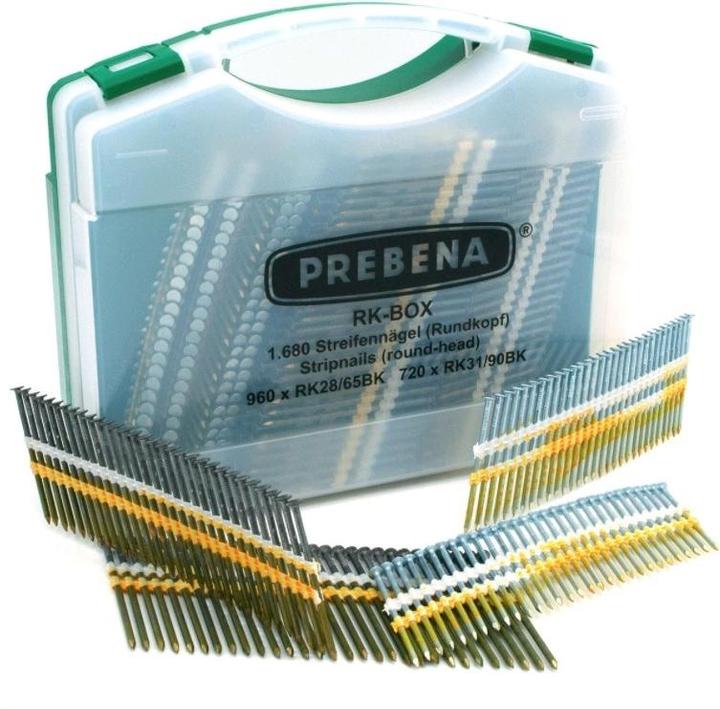 Actual product image Prebena Round head strip nails Type