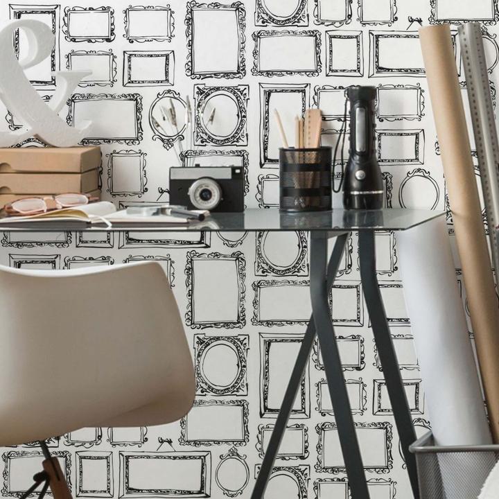 Produktbild Trenddeko Frame Your Life - schwarz-weiss (1008 x 48 cm)