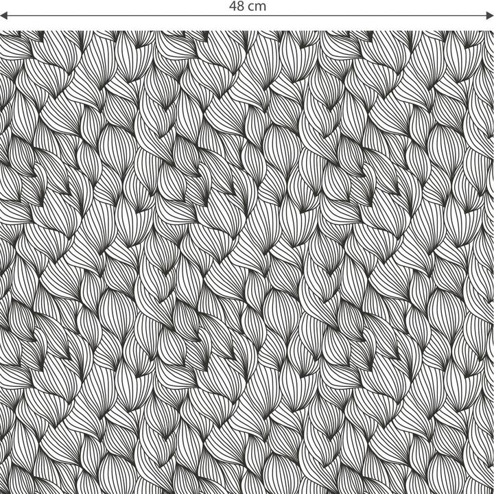 Produktbild Trenddeko Grafische Wellen - schwarzweiss (528 x 48 cm)
