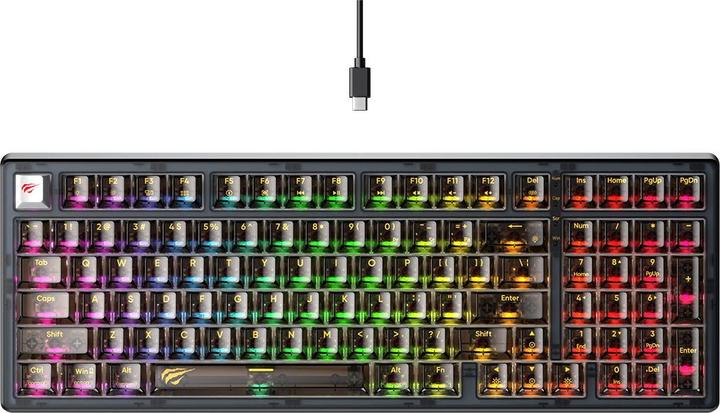 Produktbild Havit Mechanical Gaming Keyboard KB875L Transparent (US, Kabelgebunden)