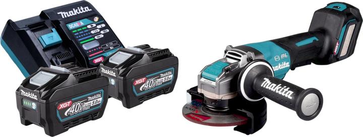 Image du produit Makita GA 044 GT201 Akku Winkelschleifer 40 V max. 125 mm X-LOCK Brushless + 2x Akku 5,0 Ah + (125 mm)