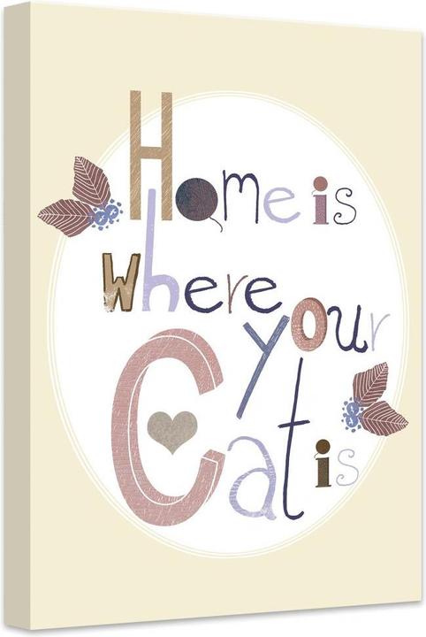 Produktbild Trenddeko Loske - Home is where your Cat is (30 x 45 cm)