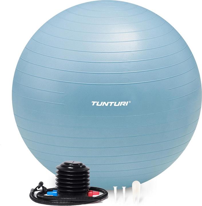 Tunturi Gym Ball - Fitnessball reissfest ABS 75 cm Hellblau (75 cm)