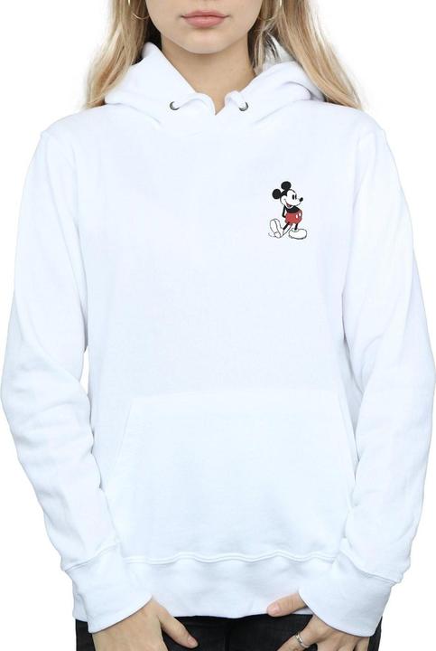 Actual product image Disney Womens/Ladies Mickey Mouse Kickin Retro Chest Hoodie (XL)