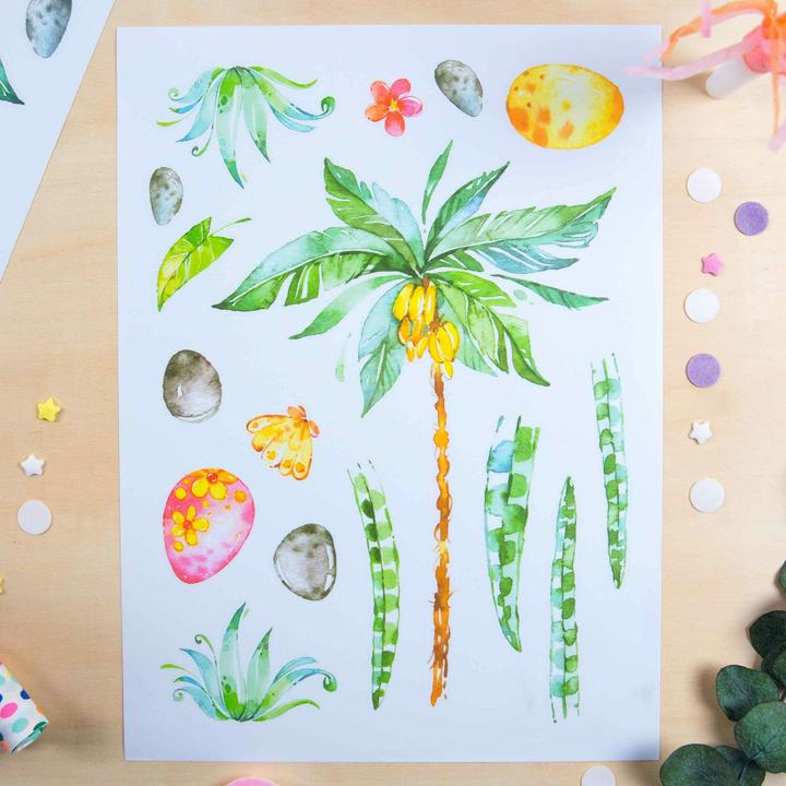 Produktbild Papierdrachen Wandtattoos - Dinosaurier - Set 5 (2 x 22 x 32 cm)