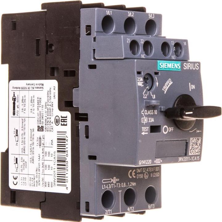 Produktbild Siemens Leistungsschalter Motor 1.8-2.5A 3RV2011-1C
