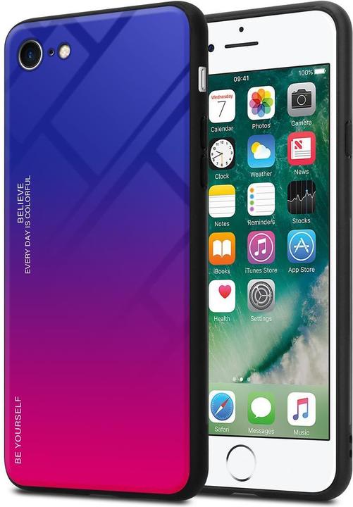 Produktbild Cadorabo TPU 2 Farben Glas Cover (Apple iPhone 7, Apple iPhone SE (2nd Gen))