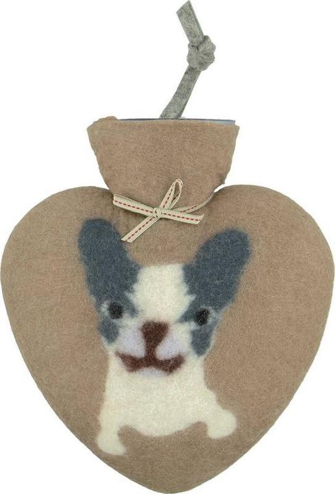 Dorothee Lehnen Hot Water Bottle Bully Dog, 0.7 l, mocha (0.70 l)