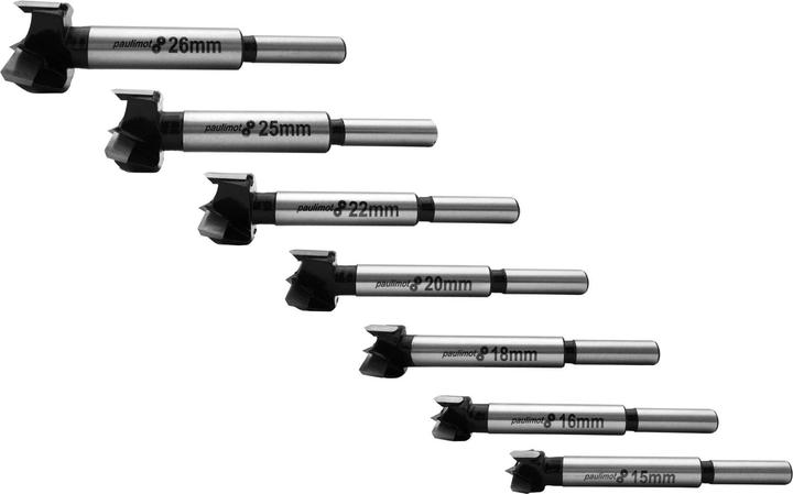 Actual product image Paulimot Kunstbohrer-Set, hartmetallbestückt 13-teilig (15, 16, 18, 20, 22, 25, 26, 28, 30, 40, 45, 50, 35 mm)