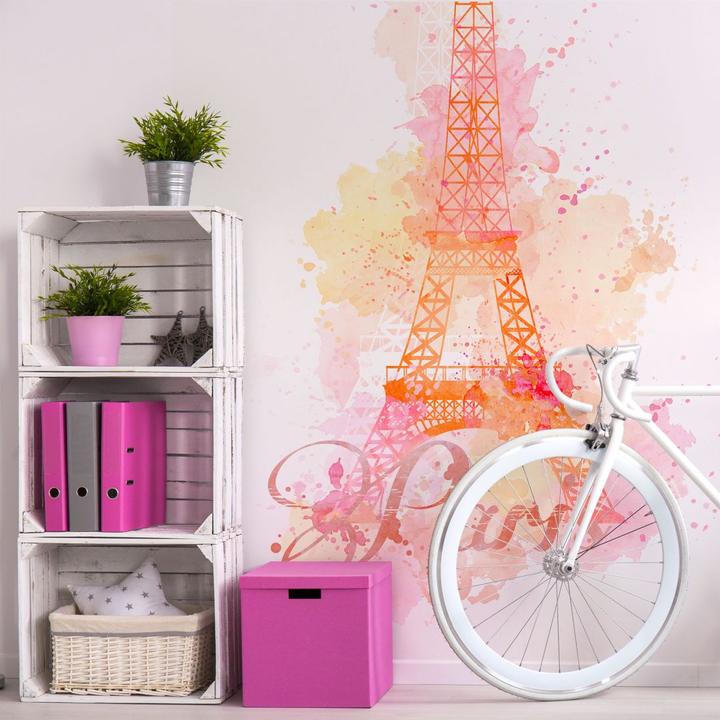 Actual product image Trenddeko La Tour Eiffel Watercolours - Vertical (144 x 260 cm)