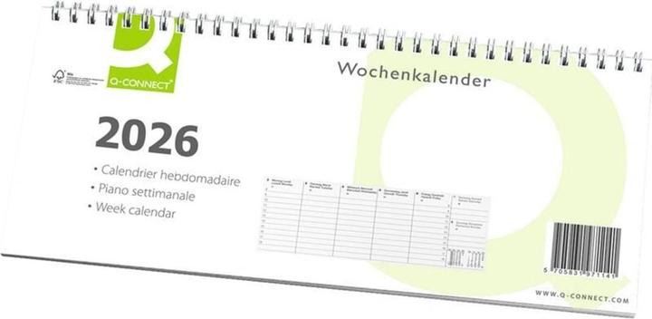 Produktbild Q-Connect Wochenplaner (28.5 x 12 cm, Harter Einband)