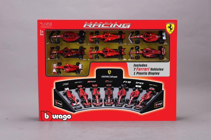 Produktbild Bburago F1 7er-Set Displaykurve Ferrari 1/43