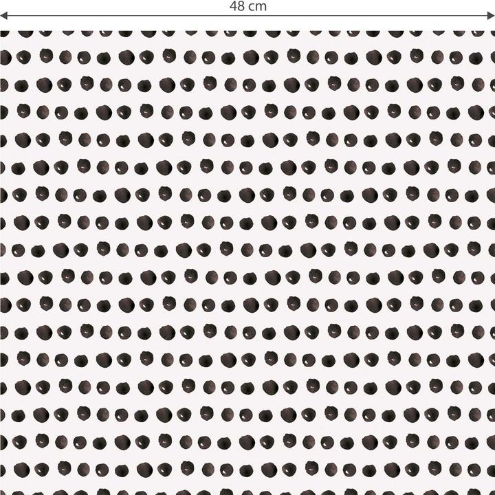 Actual product image Trenddeko Watercolor dots 01 - black and white (1008 x 48 cm)