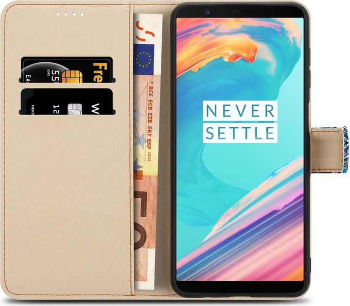 Produktbild Cadorabo Book Hülle mit Print für OnePlus 5T (OnePlus 5T)
