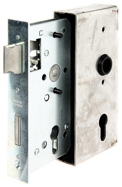 Image du produit GAH Boîtier de serrure DIN gauche / droite Dimensions A185xB90xC55xE40 mm Dimension de la broche 55 mm (Serrure à mortaise)