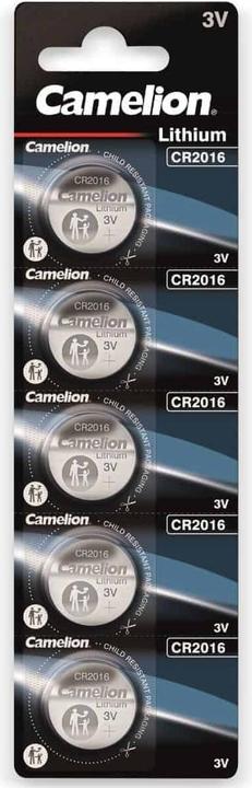 Camelion Lithium CR2016 (5 Stk., CR2016, 75 mAh)