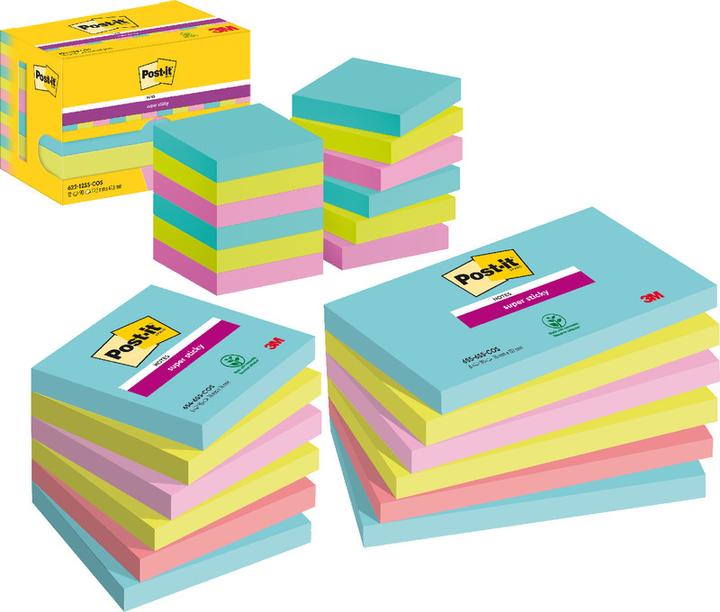 Image du produit Post-it Super Sticky Cosmic (76 x 127 mm)