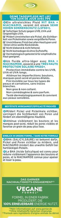 Image du produit Garnier Pure (Crème solaire, SPF 50+, 40 ml, 60 g)