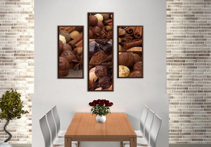 Immagine prodotto Trenddeko Sogno di cioccolato 03 (3 parti) (40 x 80 cm, 120 x 40 cm)