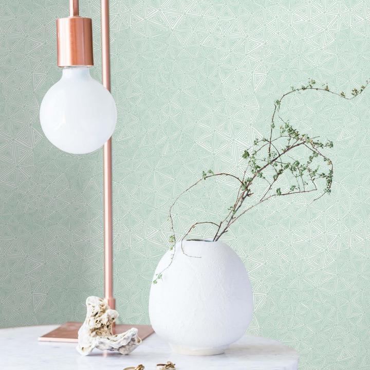 Image du produit Trenddeko Triangles abstraits - menthe (528 x 48 cm)